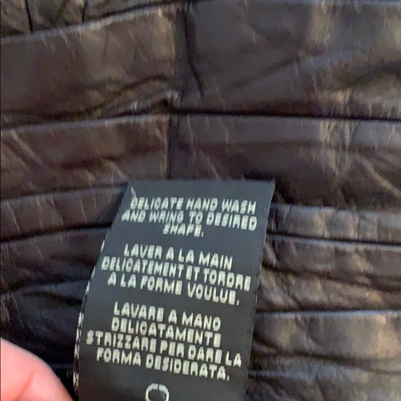 Rozae Nichols Leather Pencil Skirt Silk - Picture 10 of 10